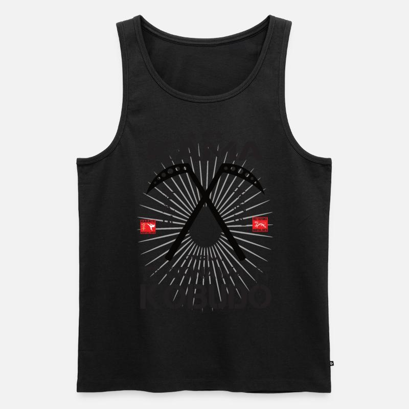 Kama Okinawa Kobudo Design - Männer Premium Bio Tank Top - Schwarz