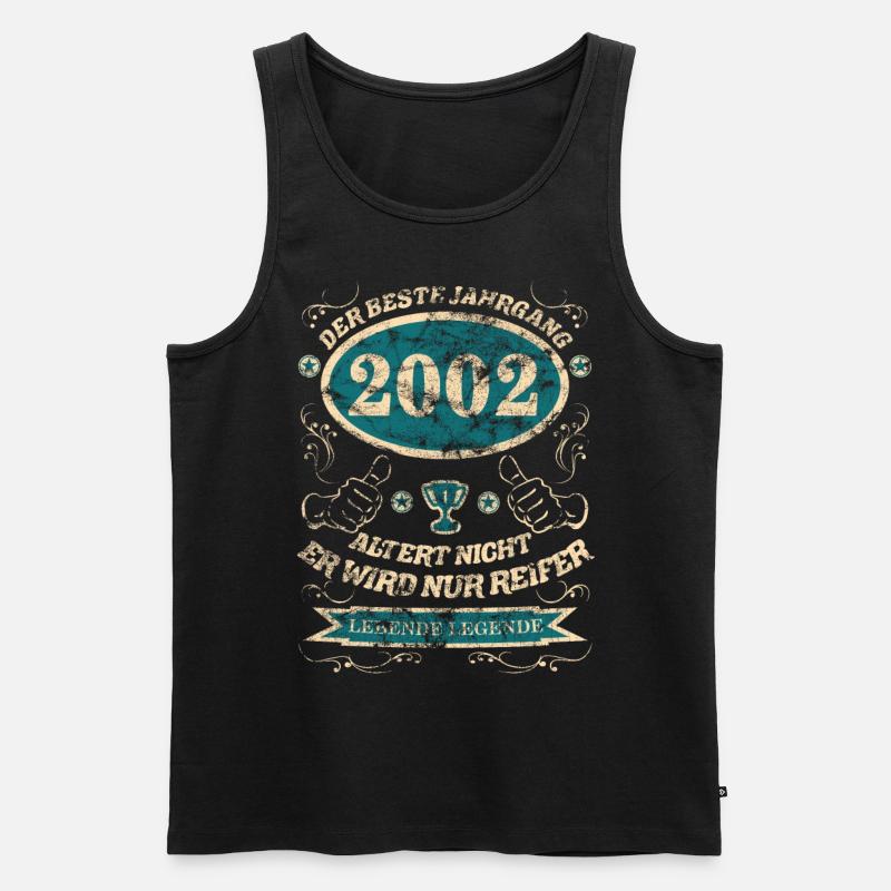 2002 der bester Jahrgang Design - Männer Premium Bio Tank Top - Schwarz