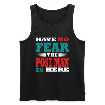 Have no Fear the Post Man is here Outfit - Men's Premium Organic Tank Top - black - Front - Michal (187cm)