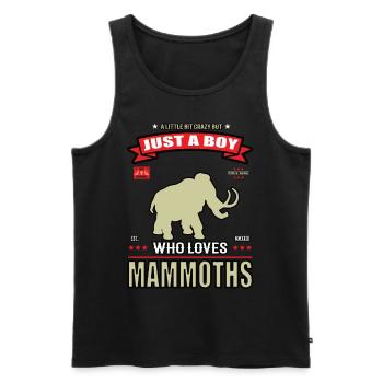 Just a Boy who loves Mammut Outfit - Men's Premium Organic Tank Top - black - Front - Michal (187cm)