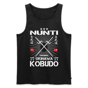 Nunti Kobudo Okinawa Design - Männer Premium Bio Tank Top - Schwarz - Vorne - AI Model Male 178 light (178cm)