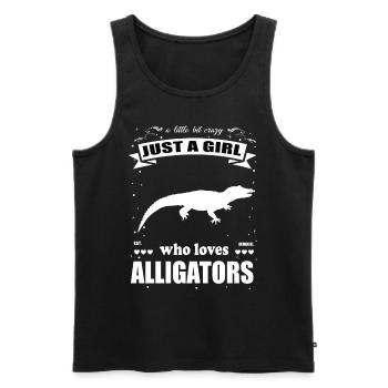 Just a Girl who loves Alligatoren Outfit - Männer Premium Bio Tank Top - Schwarz - Vorne - Michal (187cm)