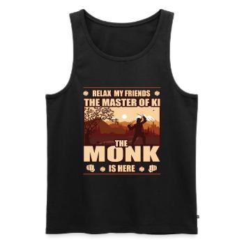 The Monk, Master of AI - great role-playing game design - Men's Premium Organic Tank Top - black - Front - Michal (187cm)