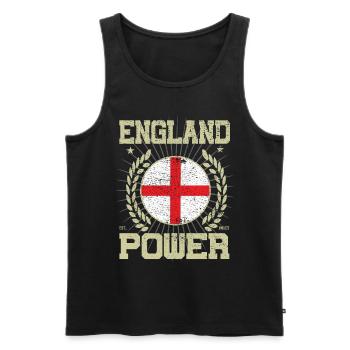 Cool England Design - Débardeur bio Premium Homme - noir - Devant - Michal (187cm)