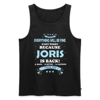 Everything will be fine Joris Is back - Männer Premium Bio Tank Top - Schwarz - Vorne - Michal (187cm)