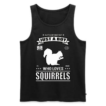 Just a Boy Who Loves Squirrel Outfit - Men's Premium Organic Tank Top - black - Front - Michal (187cm)