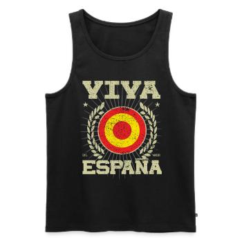 Cool Spain Design - Débardeur bio Premium Homme - noir - Devant - AI Model Male 178 light (178cm)