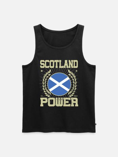 Cooles Schottland Design - Männer Premium Bio Tank Top - Schwarz