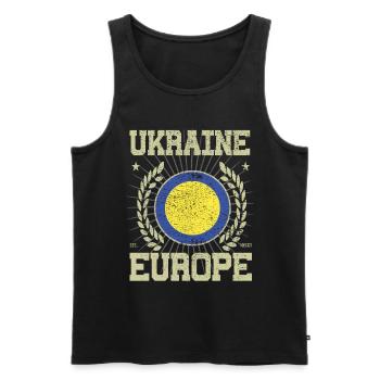 Cool Ukraine Design - Men's Premium Organic Tank Top - black - Front - Michal (187cm)