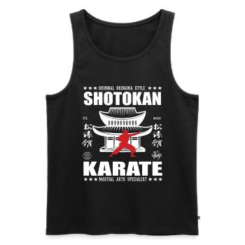 coole Shotkan Kampfsport Design mit Kanji - Männer Premium Bio Tank Top - Schwarz - Vorne - AI Model Male 178 light (178cm)