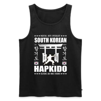 conception d’arts martiaux hapkido cool avec kanji - Débardeur bio Premium Homme - noir - Devant - Michal (187cm)