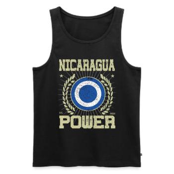 Cooles Nicaragua Design - Männer Premium Bio Tank Top - Schwarz - Vorne - Michal (187cm)