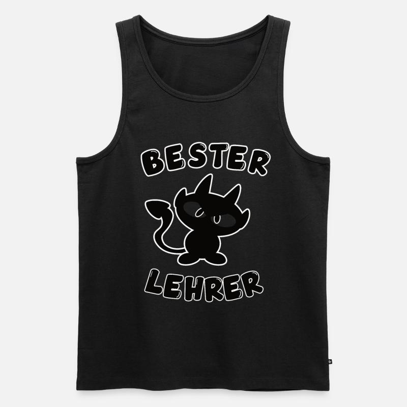 cooles bester Lehrer Design - Männer Premium Bio Tank Top - Schwarz
