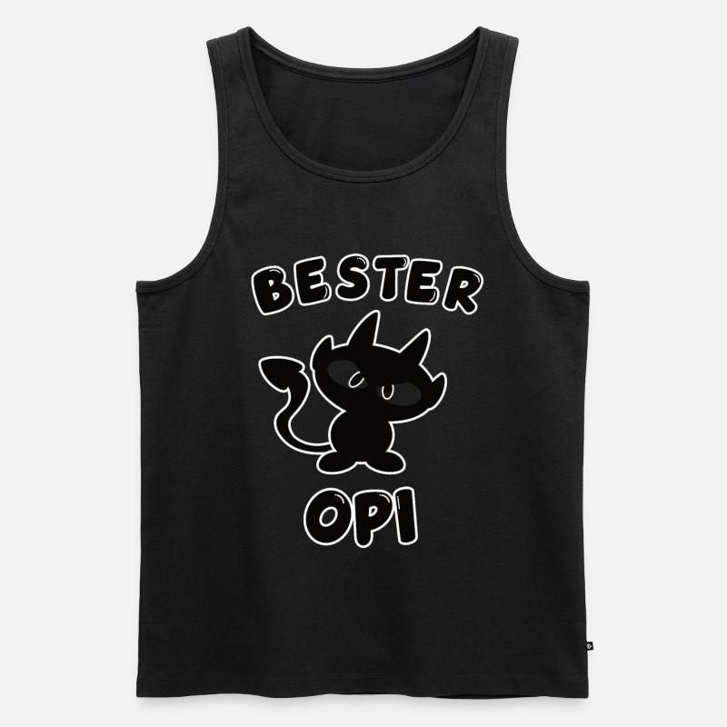 cooles bester Opi Design - Männer Premium Bio Tank Top - Schwarz