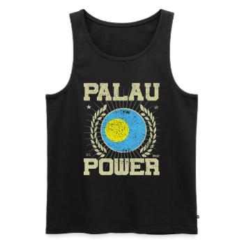 Cool Palau, Design - Débardeur bio Premium Homme - noir - Devant - AI Model Male 178 light (178cm)