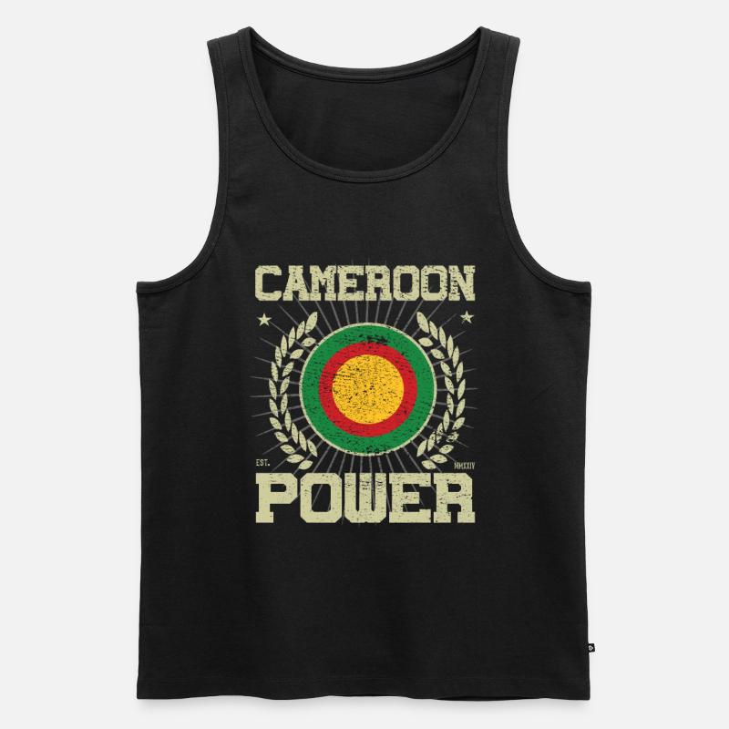 Cooles Kamerun, Design - Männer Premium Bio Tank Top - Schwarz