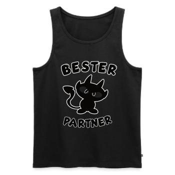 cool best partner design - Men's Premium Organic Tank Top - black - Front - Michal (187cm)