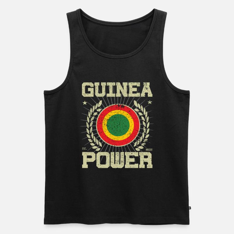 Cooles Guinea Design - Männer Premium Bio Tank Top - Schwarz