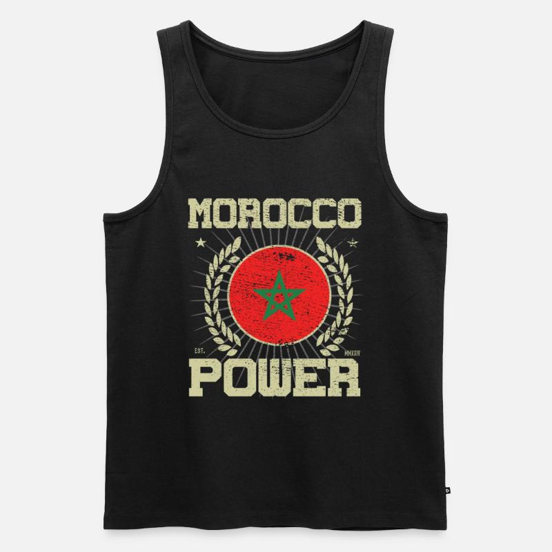 Cooles Marokko Design - Männer Premium Bio Tank Top - Schwarz