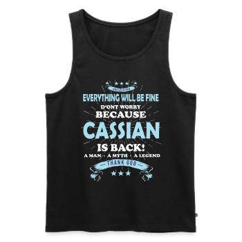Everything will be fine Niklas Is back - Men's Premium Organic Tank Top - black - Front - AI Model Male 178 light (178cm)