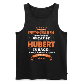 Everything will be fine Hubert Is back - Men's Premium Organic Tank Top - black - Front - AI Model Male 178 light (178cm)