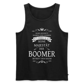 His Majesty the Baby Boomer enters the room - Men's Premium Organic Tank Top - black - Front - Michal (187cm)