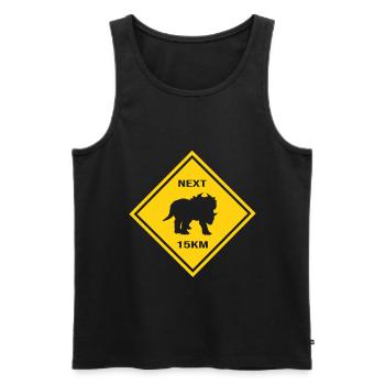 Attention Centrosaurus crosses the road Design - Men's Premium Organic Tank Top - black - Front - Michal (187cm)