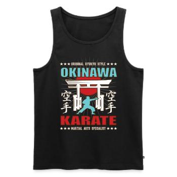 coole Karate Do Kampfsport Design mit Kanji - Männer Premium Bio Tank Top - Schwarz - Vorne - AI Model Male 178 light (178cm)
