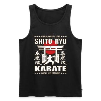 coole Shito Ryu Kampfsport Design mit Kanji - Männer Premium Bio Tank Top - Schwarz - Vorne - AI Model Male 178 light (178cm)
