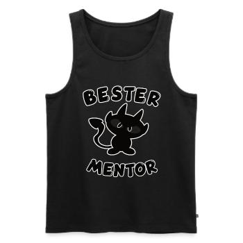 cooles bester Mentor Design mit Teufelchen - Männer Premium Bio Tank Top - Schwarz - Vorne - Michal (187cm)