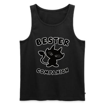 cooles bester Companion Design - Männer Premium Bio Tank Top - Schwarz - Vorne - Michal (187cm)