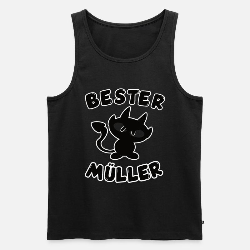 cooles bester Müller Design - Männer Premium Bio Tank Top - Schwarz