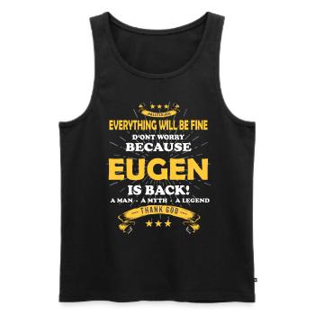 Alles wird gut denn Eugen Ist da Outfit - Männer Premium Bio Tank Top - Schwarz - Vorne - AI Model Male 178 light (178cm)