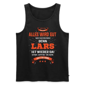 Everything's going to be alright, because Lars Is there Outfit - Men's Premium Organic Tank Top - black - Front - Michal (187cm)
