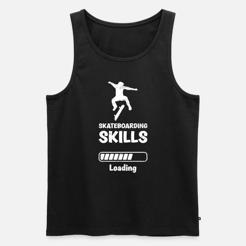 Skateboarding Skills Loading - Männer Premium Bio Tank Top - Schwarz