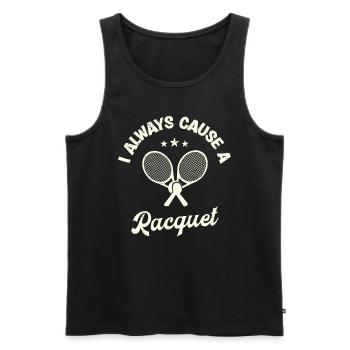 I Always Cause A Racquet Tennis Player - Men's Premium Organic Tank Top - black - Front - Michal (187cm)
