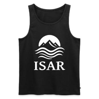 cooles Isar Fluss Design für den Flüsse Fan - Männer Premium Bio Tank Top - Schwarz - Vorne - AI Model Male 178 light (178cm)