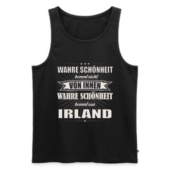 True beauty comes from Ireland Design - Men's Premium Organic Tank Top - black - Front - Michal (187cm)