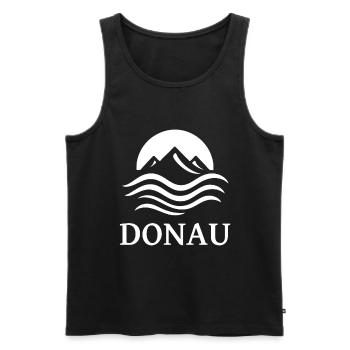 cool Danube River design for the river fan - Men's Premium Organic Tank Top - black - Front - AI Model Male 178 light (178cm)