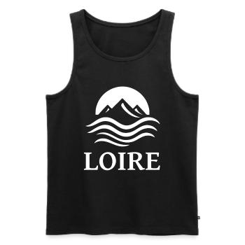 cool Loire River design for the rivers fan - Men's Premium Organic Tank Top - black - Front - AI Model Male 178 light (178cm)