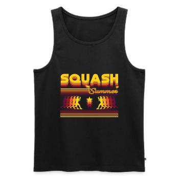 Retro Squash Summer Design - Men's Premium Organic Tank Top - black - Front - AI Model Male 178 light (178cm)