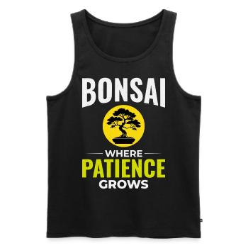 Japanischer Bonsai Gärtner Baum Sammler Gartenarbeit - Männer Premium Bio Tank Top - Schwarz - Vorne - AI Model Male 178 light (178cm)