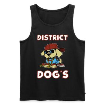 District Dog - Street Dog Hip Hop Design - Men's Premium Organic Tank Top - black - Front - AI Model Male 178 light (178cm)