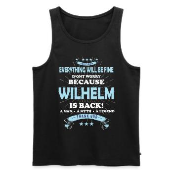 Everything will be fine Wilhelm Is back - Männer Premium Bio Tank Top - Schwarz - Vorne - AI Model Male 178 light (178cm)