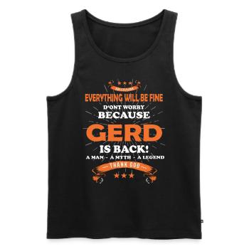 Tout ira bien Gerd est de retour - Débardeur bio Premium Homme - noir - Devant - Michal (187cm)