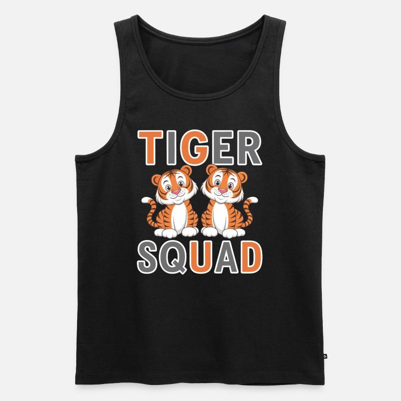 Tiger Gruppen Design Tiger Squad - Männer Premium Bio Tank Top - Schwarz