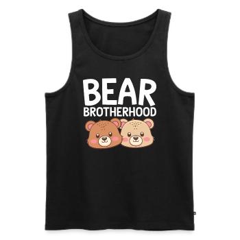 Les groupes d’ours conçoivent la confrérie des ours - Débardeur bio Premium Homme - noir - Devant - Michal (187cm)