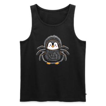 Pinguin Halloween Kostüm Lustige Spinne - Männer Premium Bio Tank Top - Schwarz - Vorne - Michal (187cm)