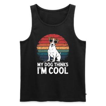 Propriétaire d’un Jack Russell Terrier - Débardeur bio Premium Homme - noir - Devant - Michal (187cm)