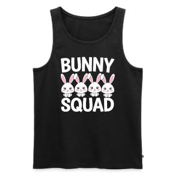 Bunnies Groups Design Bunnies Squad - Débardeur bio Premium Homme - noir - Devant - AI Model Male 178 light (178cm)